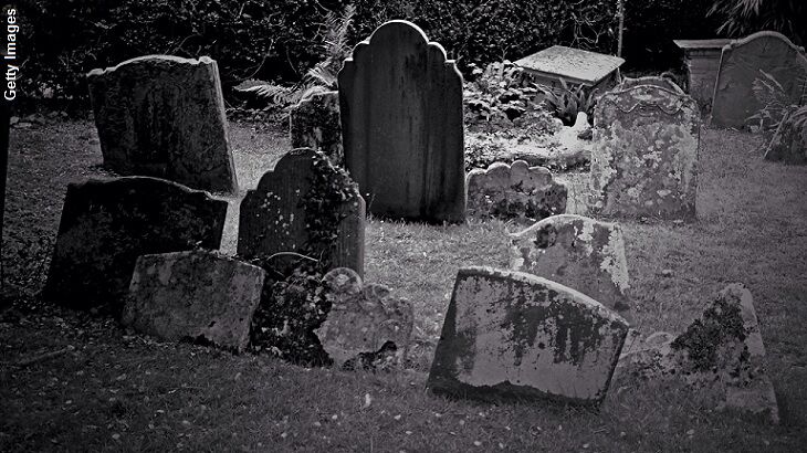 Ghost Photographed in Medieval Graveyard?
