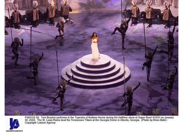 Toni Braxton performs during halftime show