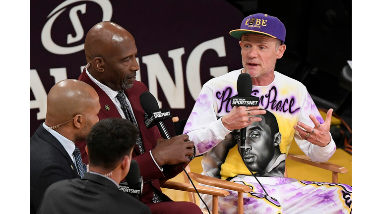 Celebrities At The Los Angeles Lakers Game