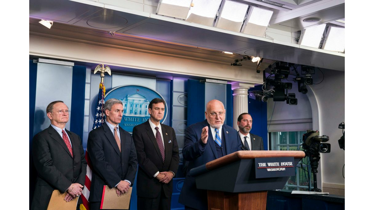 Members Of Trump Administration's Coronavirus Task Force Hold Press Briefing At White House