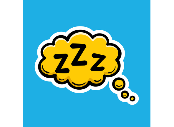 Sleeping bubble icon. Sleep comic