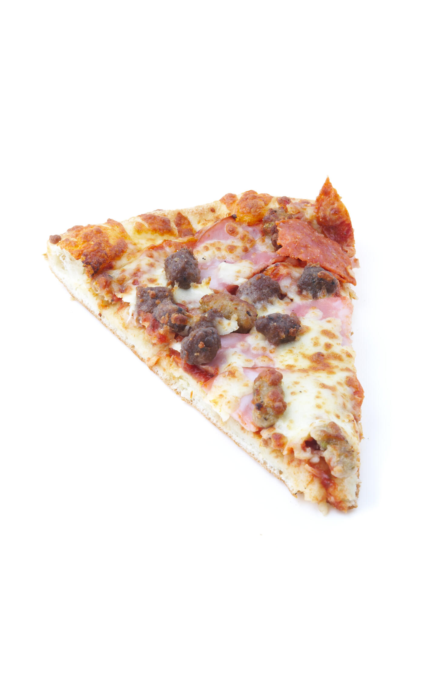 meat lovers pizza slice