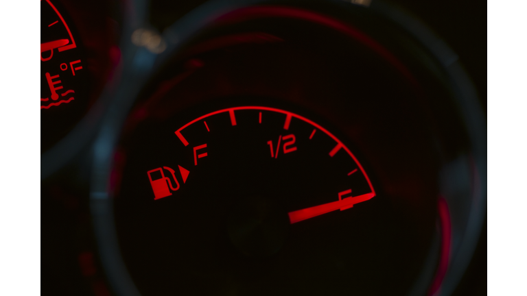 Gas gauge in a car