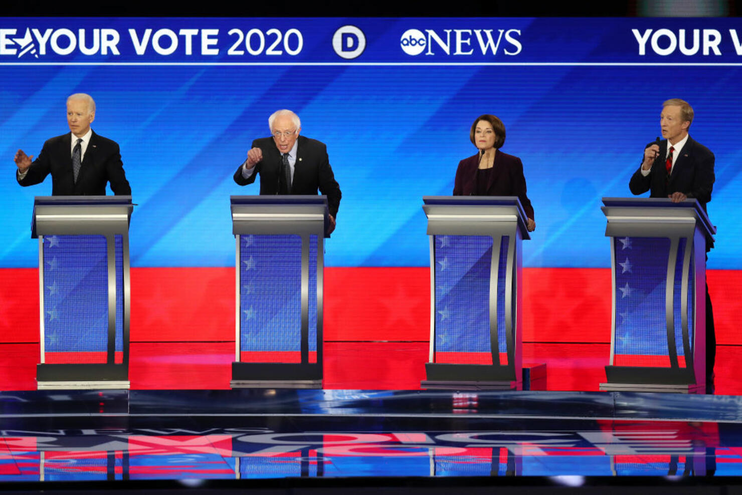Democratic Presidential Candidates Debate In New Hampshire Ahead Of First Primary Contest