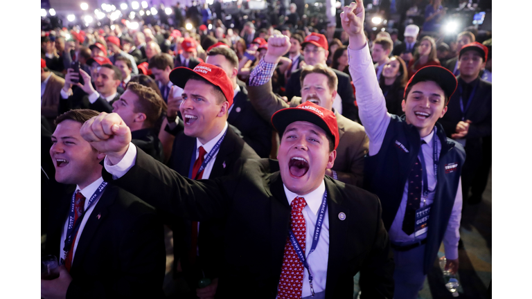 Republican Presidential Nominee Donald Trump Holds Election Night Event In New York City