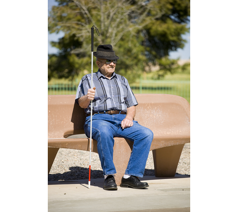 Vision Impaired Senior Man