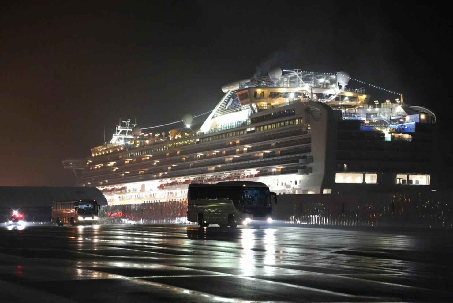 U.S. Evacuate Citizens Onboard Diamond Princess Cruse Ship in Yokohama