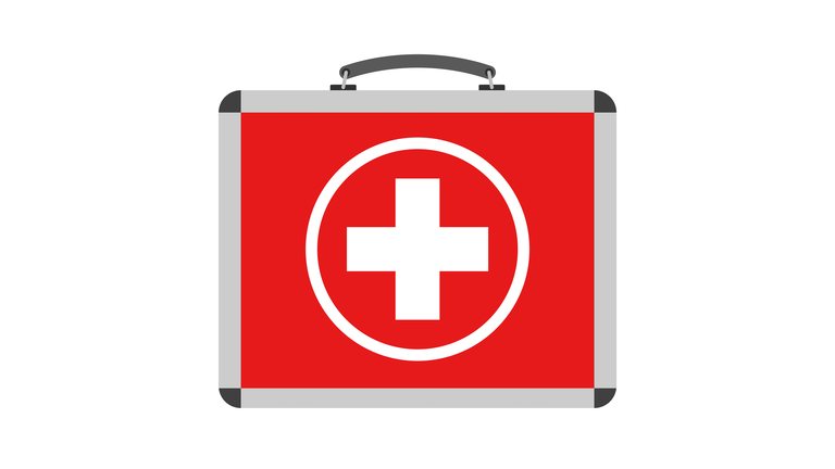 First aid kit briefcase illustration