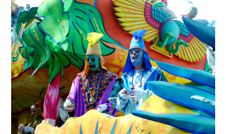 Mardi Gras Parade - Krewe members.