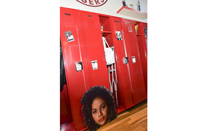 Saved By The Max Pop Up - Los Angeles Opening Night- Saved By The Max Pop Up - Los Angeles Opening Night WEST HOLLYWOOD, CA - MAY 01: "Lisa Turtle" cardboard cutout by "Saved By the Bell" lockers at the Saved By the Max Los Angeles opening night pop up on May 1, 2018 in West Hollywood, California. (Photo by Rodin Eckenroth/Getty Images)