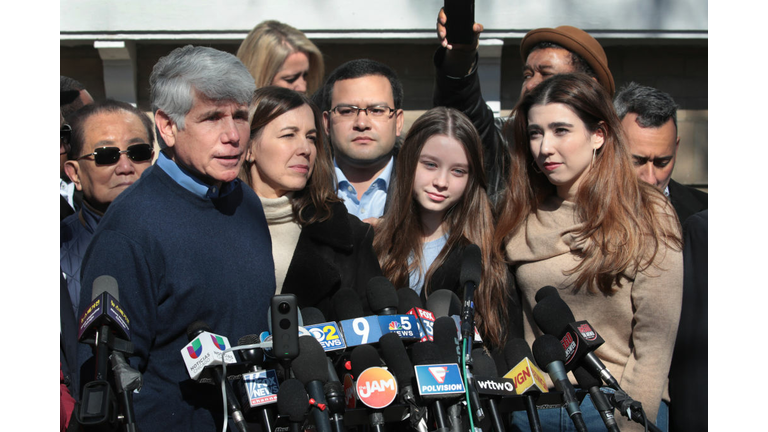 Former Illinois Gov. Rod Blagojevich Speaks To Media Outside His Home