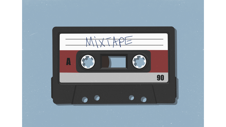 Retro mix tape cassette tape