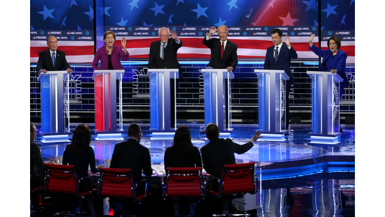 Democratic Presidential Candidates Debate In Las Vegas Ahead Of Nevada Caucuses