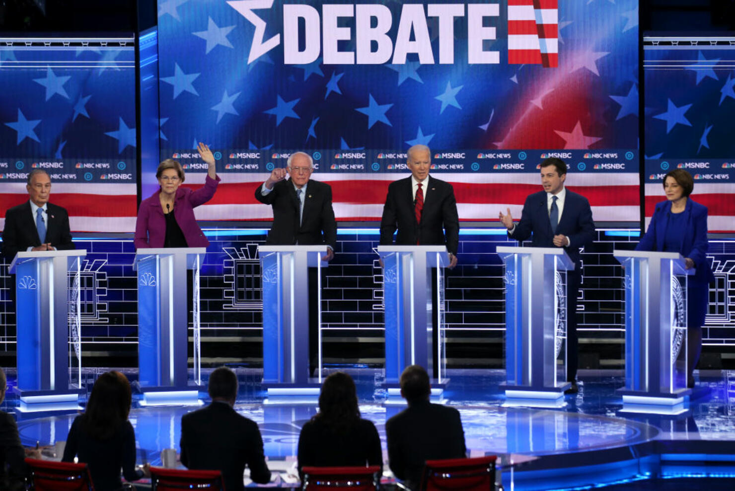 Democratic Presidential Candidates Debate In Las Vegas Ahead Of Nevada Caucuses
