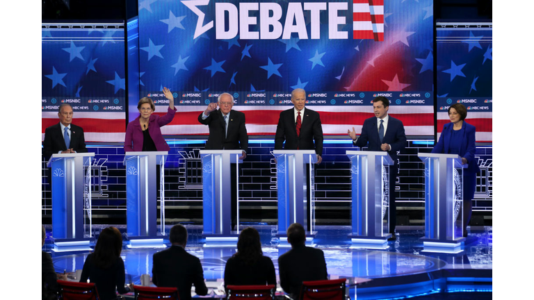 Democratic Presidential Candidates Debate In Las Vegas Ahead Of Nevada Caucuses