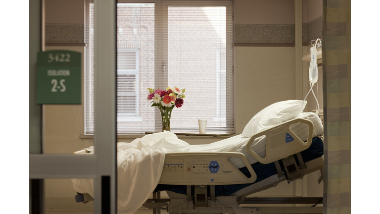 Empty hospital bed