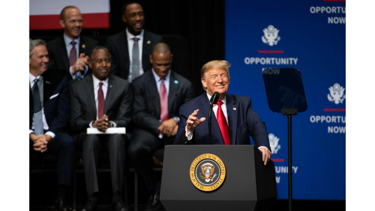 President Trump Speaks At Opportunity Now Summit In North Carolina
