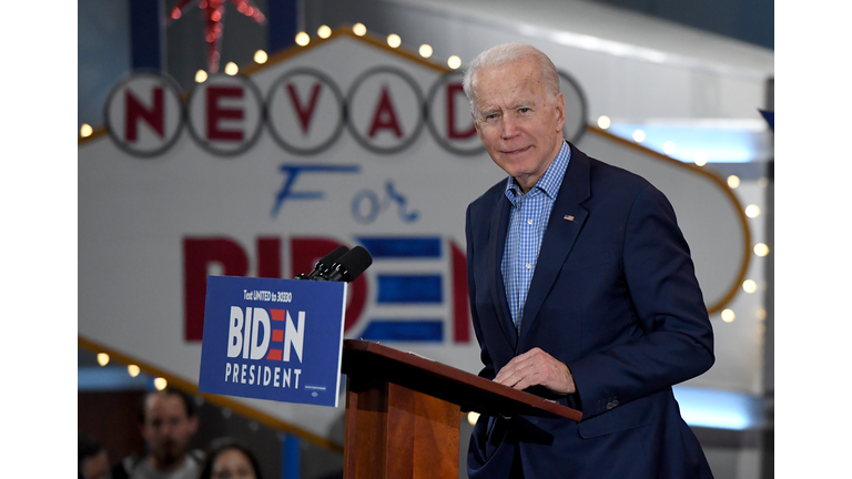 Presidential Candidate Joe Biden Holds Caucus Day Event In Las Vegas
