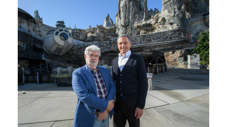 Bob Iger And George Lucas Visit Disneyland