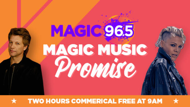 Commercial Free Weekdays 9-11am, That's The Magic Music Promise! 🎶
