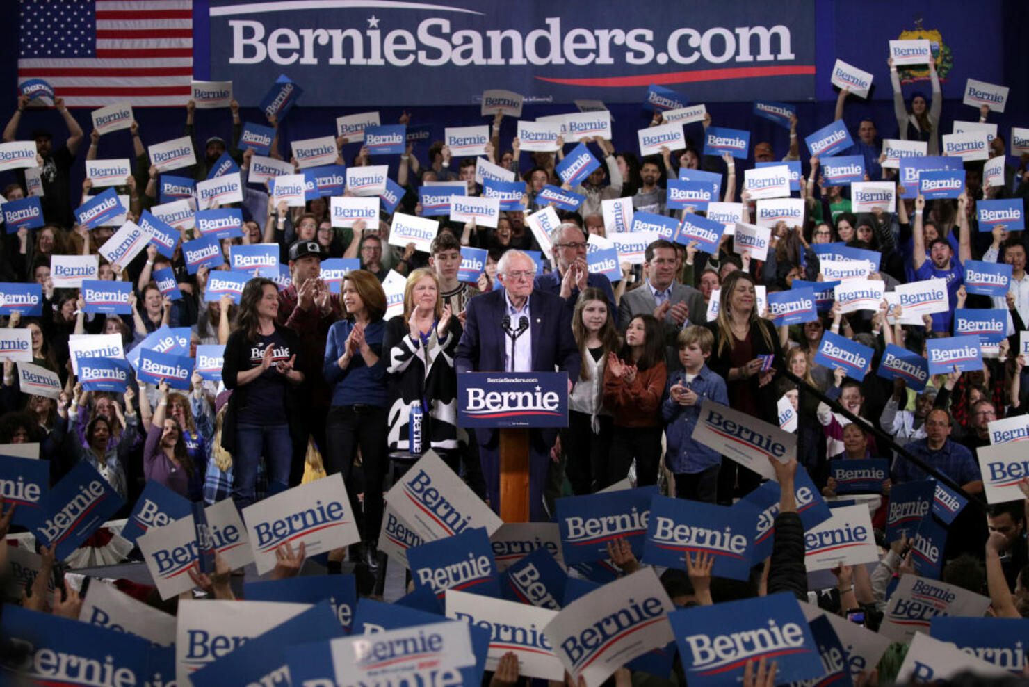 Presidential Candidate Bernie Sanders Holds Super Tuesday Night Rally In Vermont