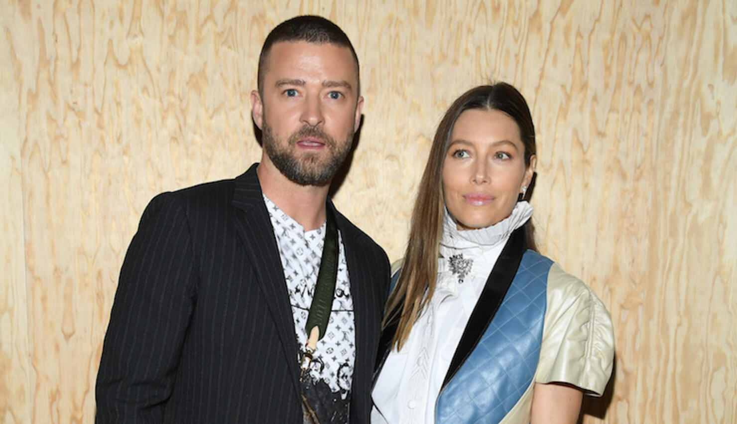 Justin Timberlake tackled at Paris Fashion Week with wife Jessica Biel