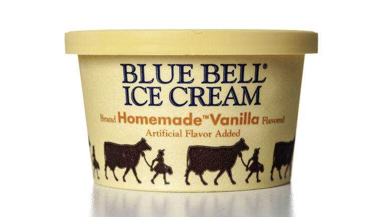 Blue Bell Homemade Vanilla Flavored Ice Cream jar