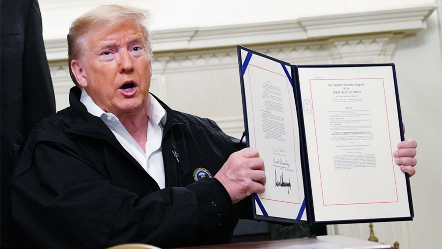 President Trump signs $8.3 billion emergency spending package to help combat COVID-19.