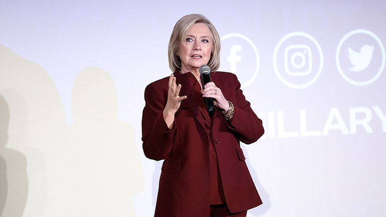 Hillary Rodham Clinton speaks onstage during Hulu's "Hillary" NYC Premiere on March 04, 2020 in New York City.