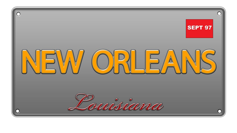 Louisiana License Plate illustration