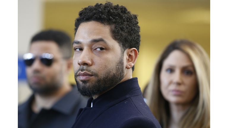 Actor Jussie Smollett Appears Outside Of Court After It Was Announced That All Charges Have Been Dropped Against Him