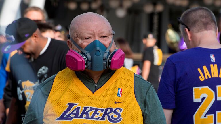 Fan with Coronavirus Mask