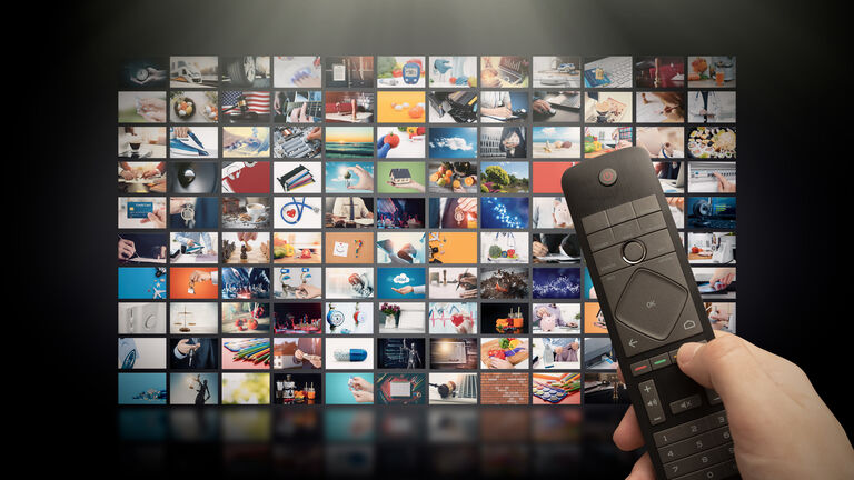 Television streaming video. Media TV on demand