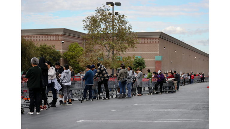Shoppers Stock Up On Food And Supplies As Coronavirus Cases Spread Throughout Country