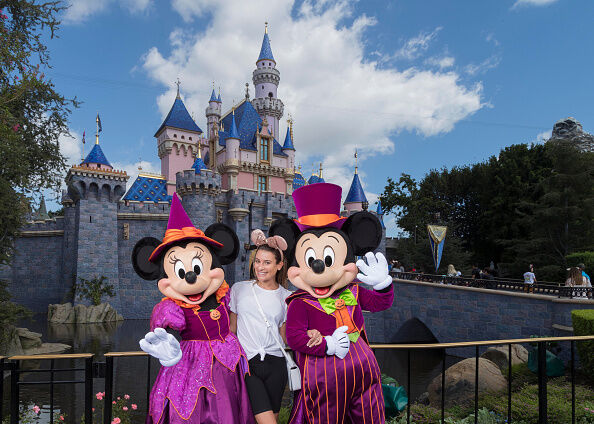 Actress Lea Michele Celebrates Halloween Time at Disneyland Resort