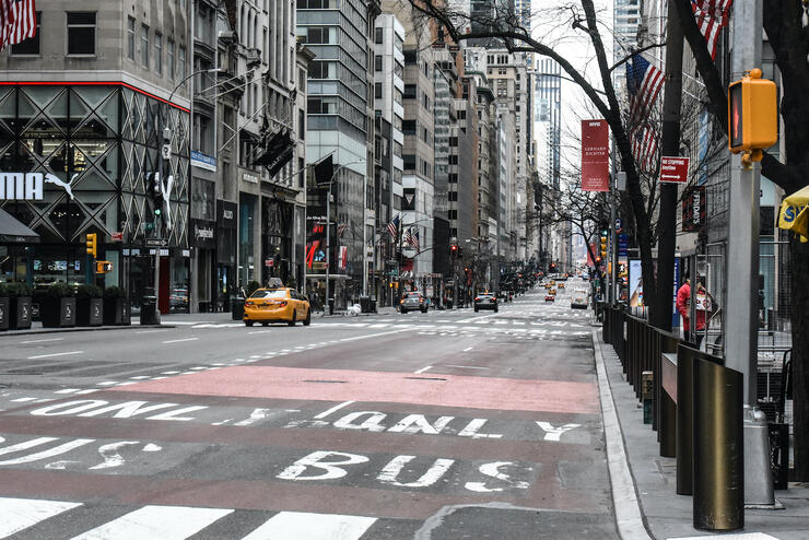 New York City Looks Empty As More People Stay Home Amid Coronavirus