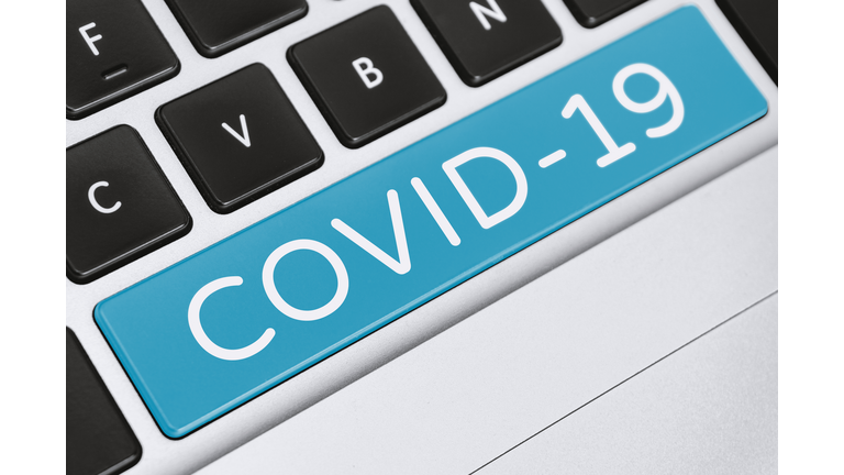 Covid-19 Word on Computer Keyboard Keys