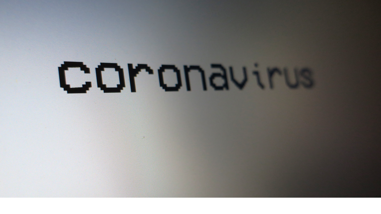 The Word "Coronavirus" on a Computer Monitor