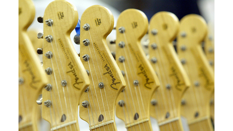 Stratocaster guitars at the Fender manuf