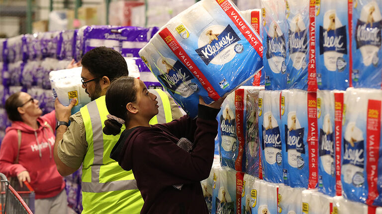 Hundreds Gather As Costco Opens In Perth As Concerns Over Coronavirus Grow