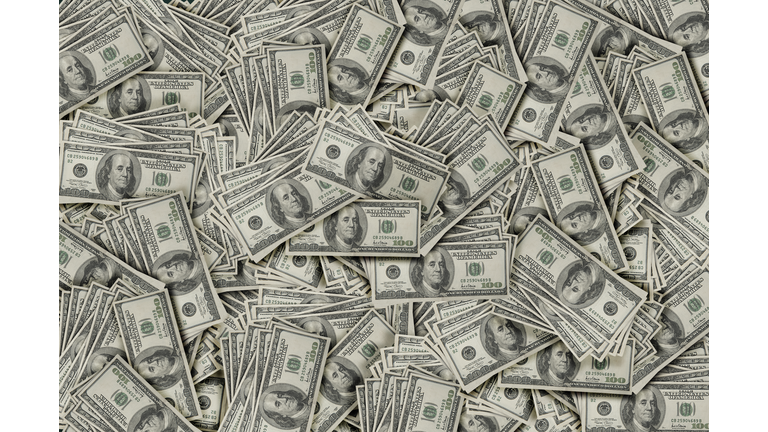 Money Pile $100 dollar bills