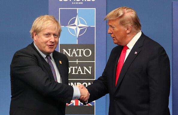 Boris Johnson & Donald Trump at NATO Leaders Summit 