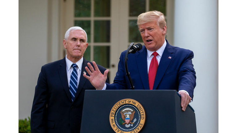 President Trump Holds Daily Coronavirus Task Force Briefing In Rose Garden