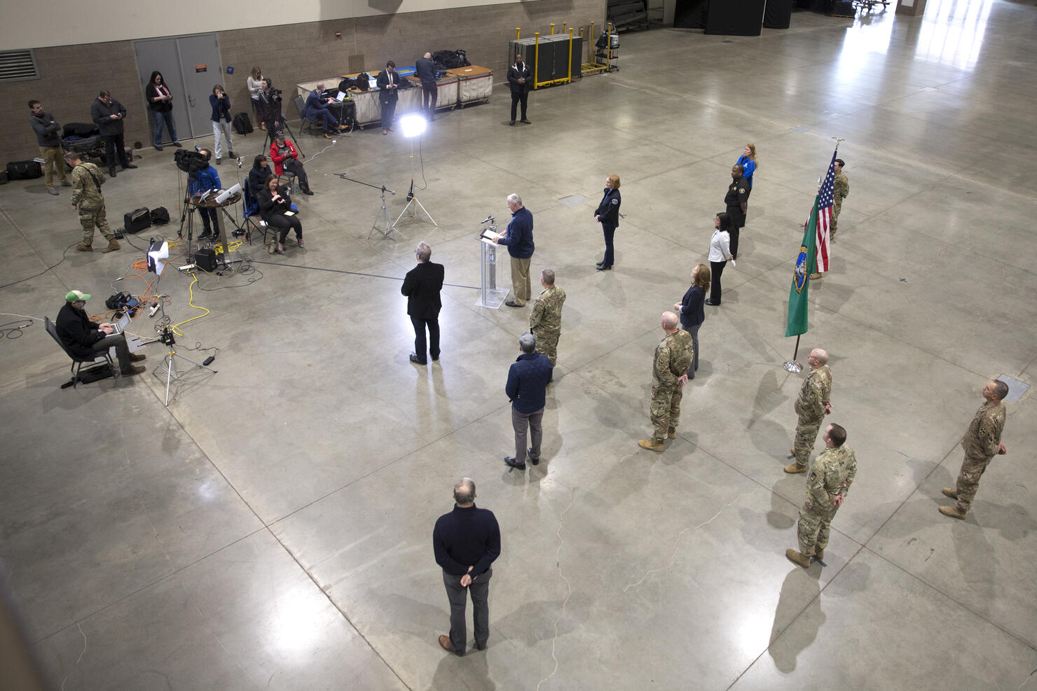 New Army Field Hospital Deployed At CenturyLink Field Event Center In Seattle