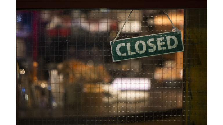 Closed sign. (Getty Images)