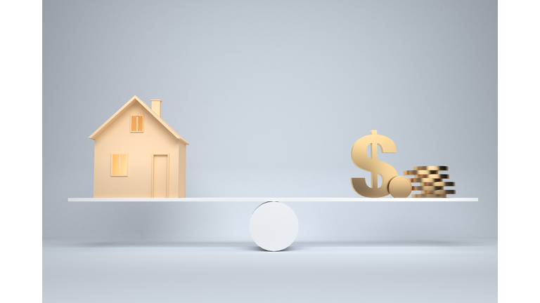 Money and mortgage house