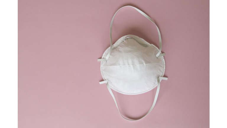 Face Mask On Pink Background