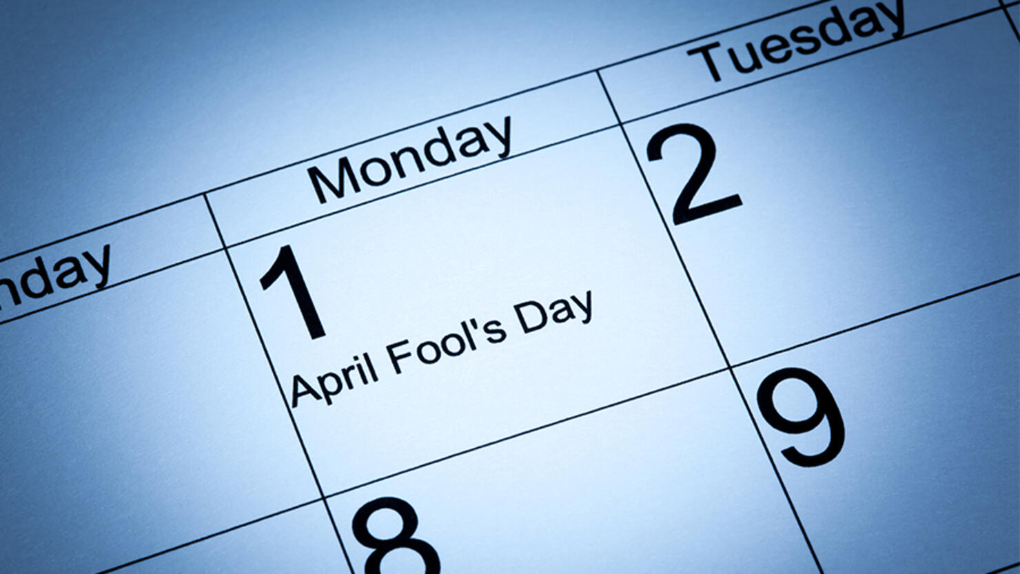 April Fool's day in the calendar