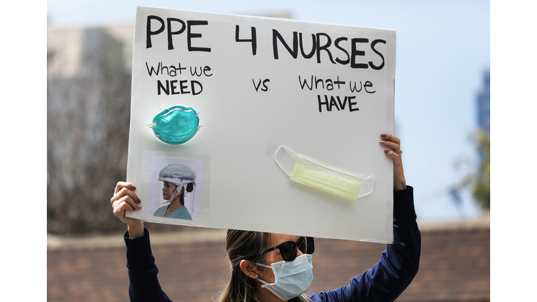 Nurses Protest At UCI Medical Center In CA About Lack Of Personal Protective Gear