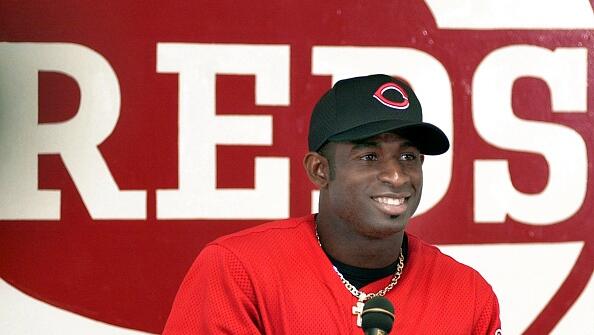Watch this date 2001: Deion Sanders returns to the Reds 
